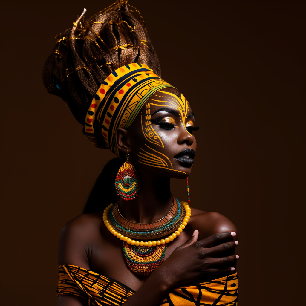 createensemble_afrocentric_image_profile_view_of_a_lady_with_af_b698bda8-65d5-4dda-8c35-716c33d2d20c